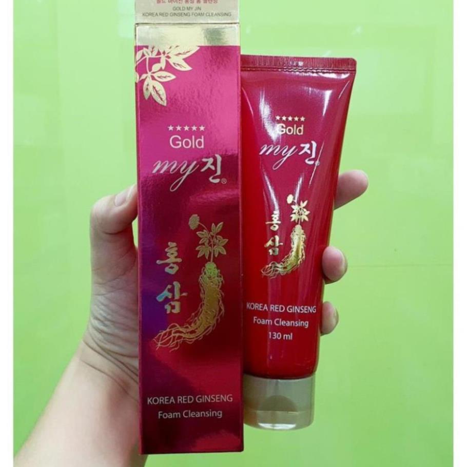 Sữa Rửa Mặt Trắng Da Làm Mờ Vết Thâm Sâm Đỏ My Gold Gingseng 130ml - Mypham_hn
