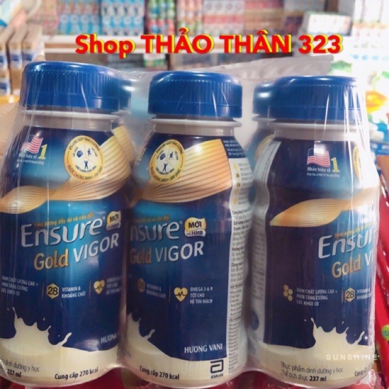 Sữa Nước Ensure Gold Vigor 237ml (1lốc x 6chai)