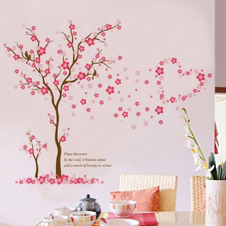 Decal dán tường cây hồng