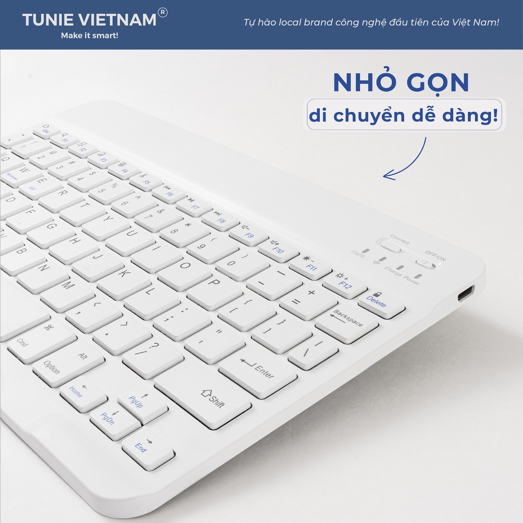 Bàn phím Bluetooth không dây kèm chuột dùng cho điện thoại, máy tính bảng, laptop