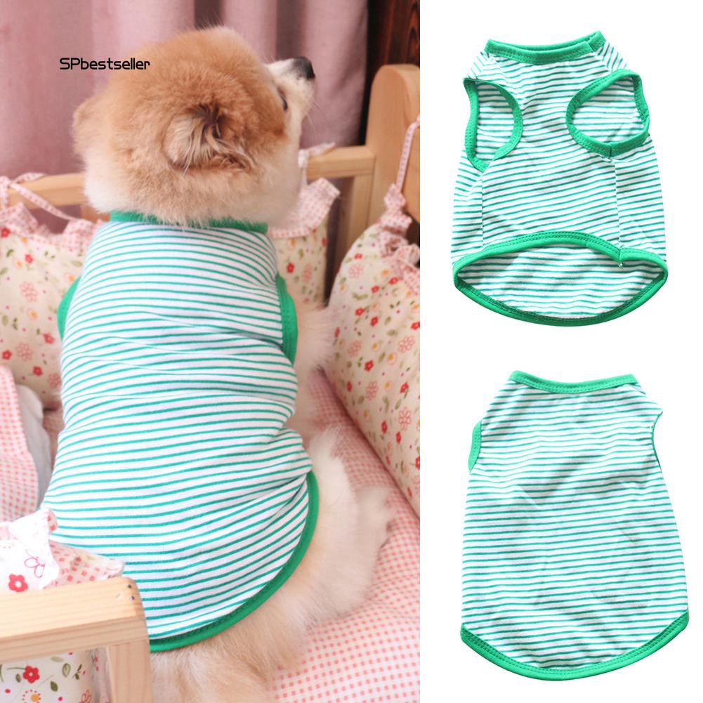 Áo cotton kẻ sọc mềm mại cho thú cưng