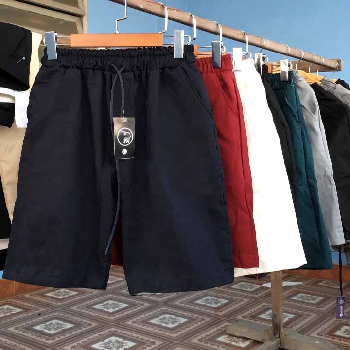 Quần Short Nam Kaki Thun Co Giãn Form Dáng Thể Thao, Quần Unisex Kaki Lửng bỏ sỉ
