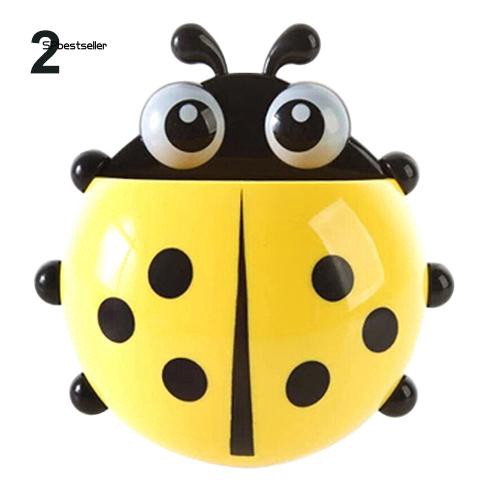 Hộp giữ bàn chải đánh răng đế hít tường hình bọ rùa cho nhà tắm SPBS