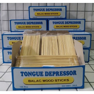 Hộp 100 que đè lưỡi gỗ chưa tiệt trùng balac