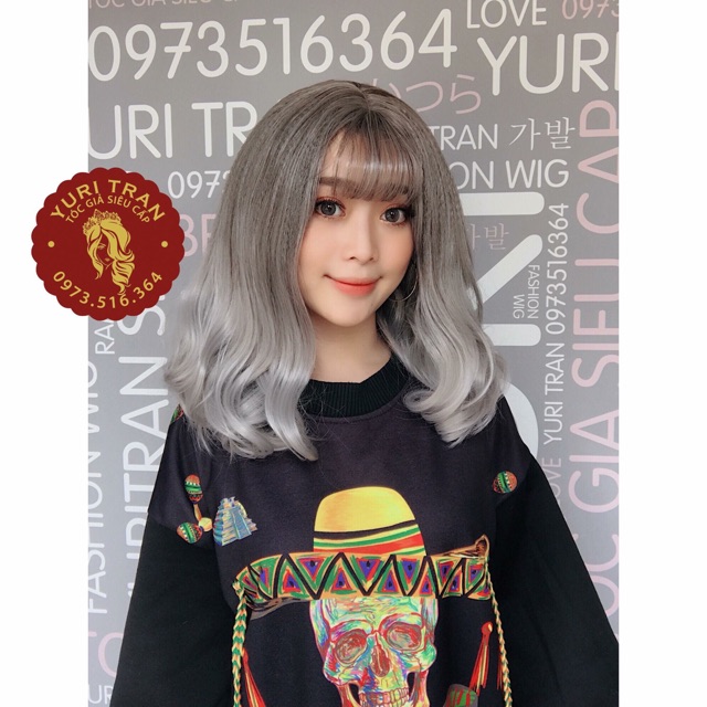 Tóc bộ Siêu cấp YuriTran (bộ ombre xám khói)