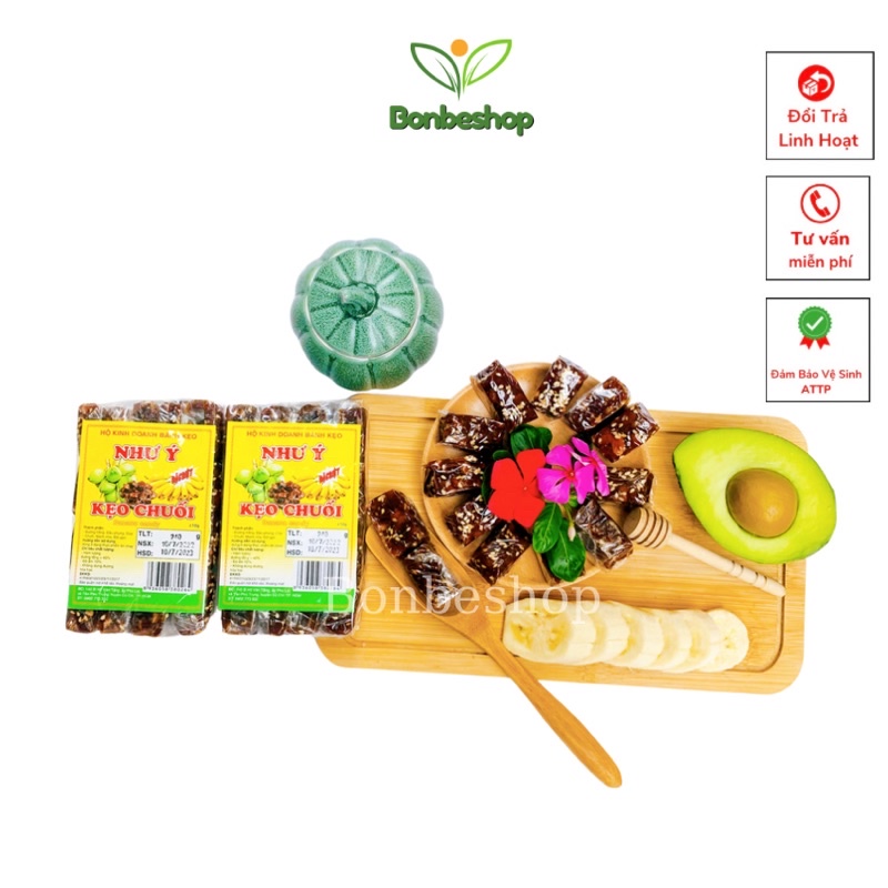 Kẹo Mè Xửng Như Ý, Kẹo Chuối Dẻo Tươi Hiệu Như Ý, Đặc Sản Huế, Thơm Ngon