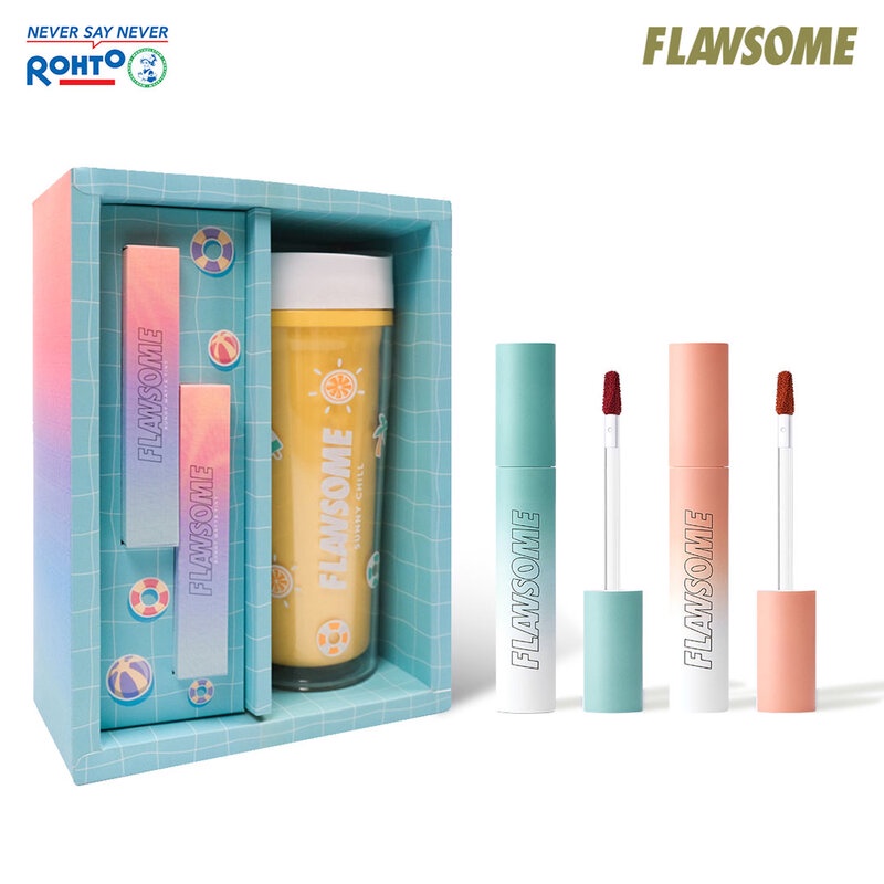 Set 2 Son Trang Điểm Flawsome + Quà Tặng Bình Nước Xinh Xắn Hasaki sản phẩm chính hãng