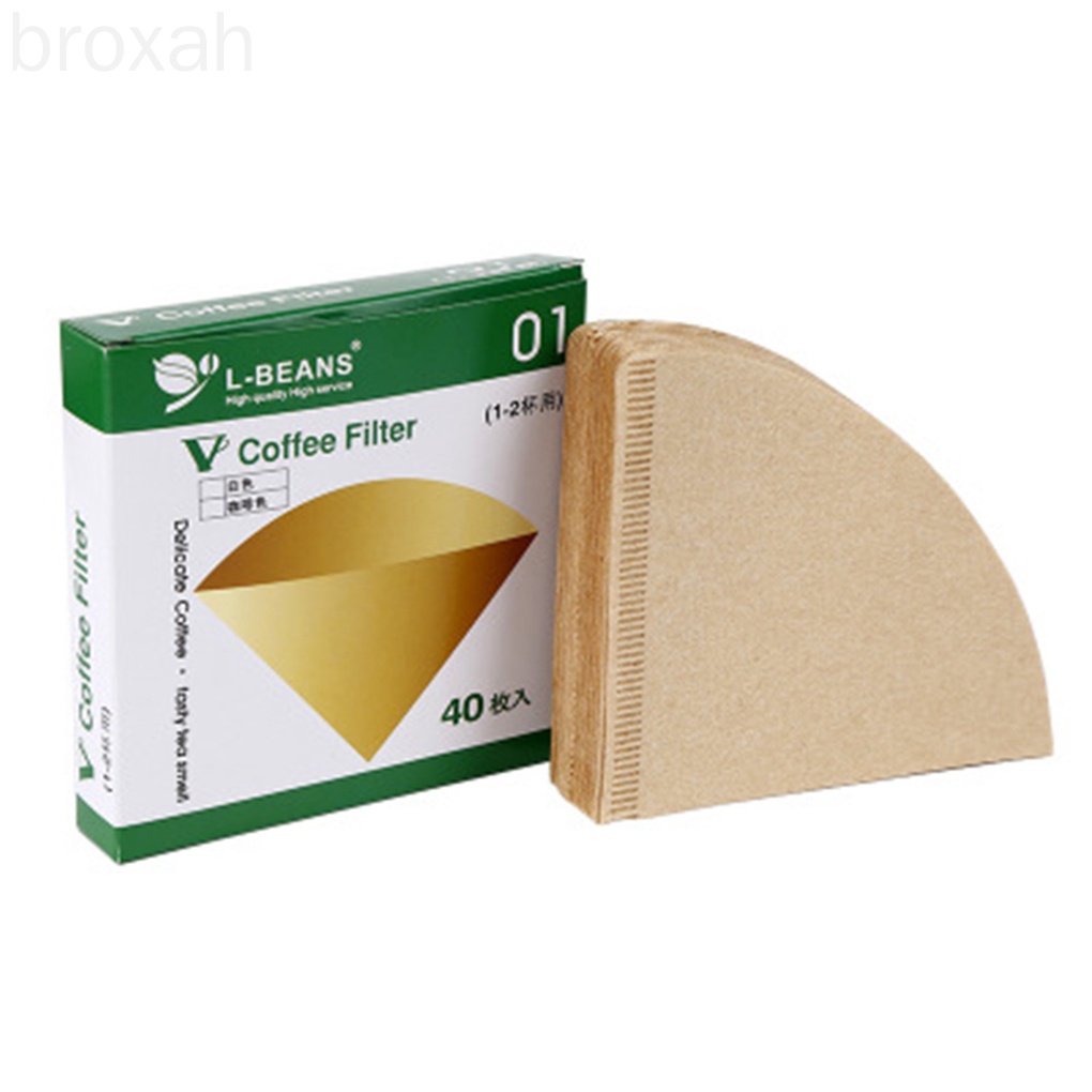 Bộ 40 tấm giấy lót cốc lọc cà phê hình nón dùng một lần tiện lợi