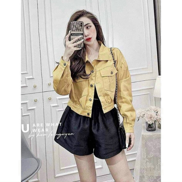 Áo Khoác Kaki Nữ Dày Dặn Màu Sắc Trẻ Trung Túi Hộp Mẫu Mới Đậm Chất Thời Trang | BigBuy360 - bigbuy360.vn