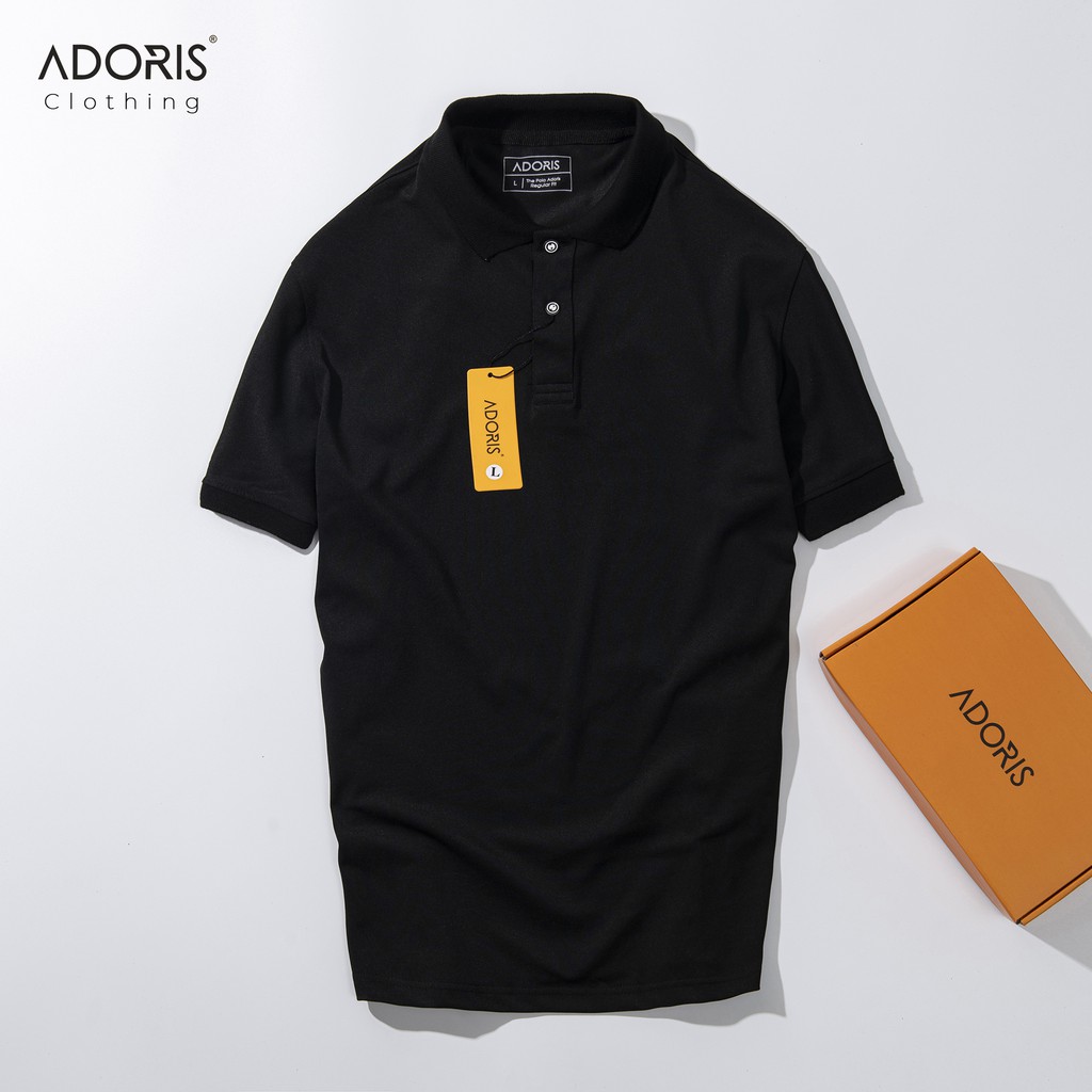 Áo thun nam có cổ tay ngắn, áo POLO nam cổ trơn, vải Cotton cá sấu, áo phông nam có cổ trơn ADORIS PL21 | BigBuy360 - bigbuy360.vn