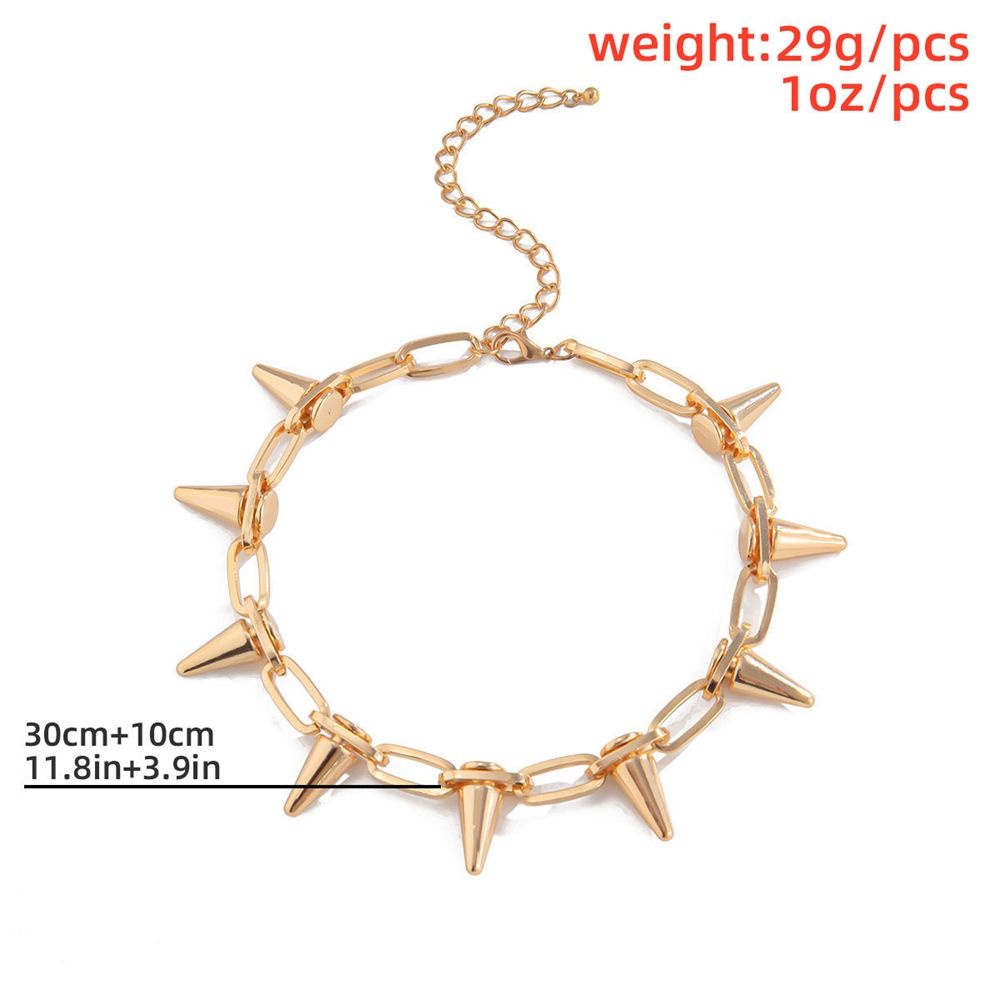 Vòng cổ choker bằng hợp kim đính đinh tán phong cách Harajuku thời trang cho nữ