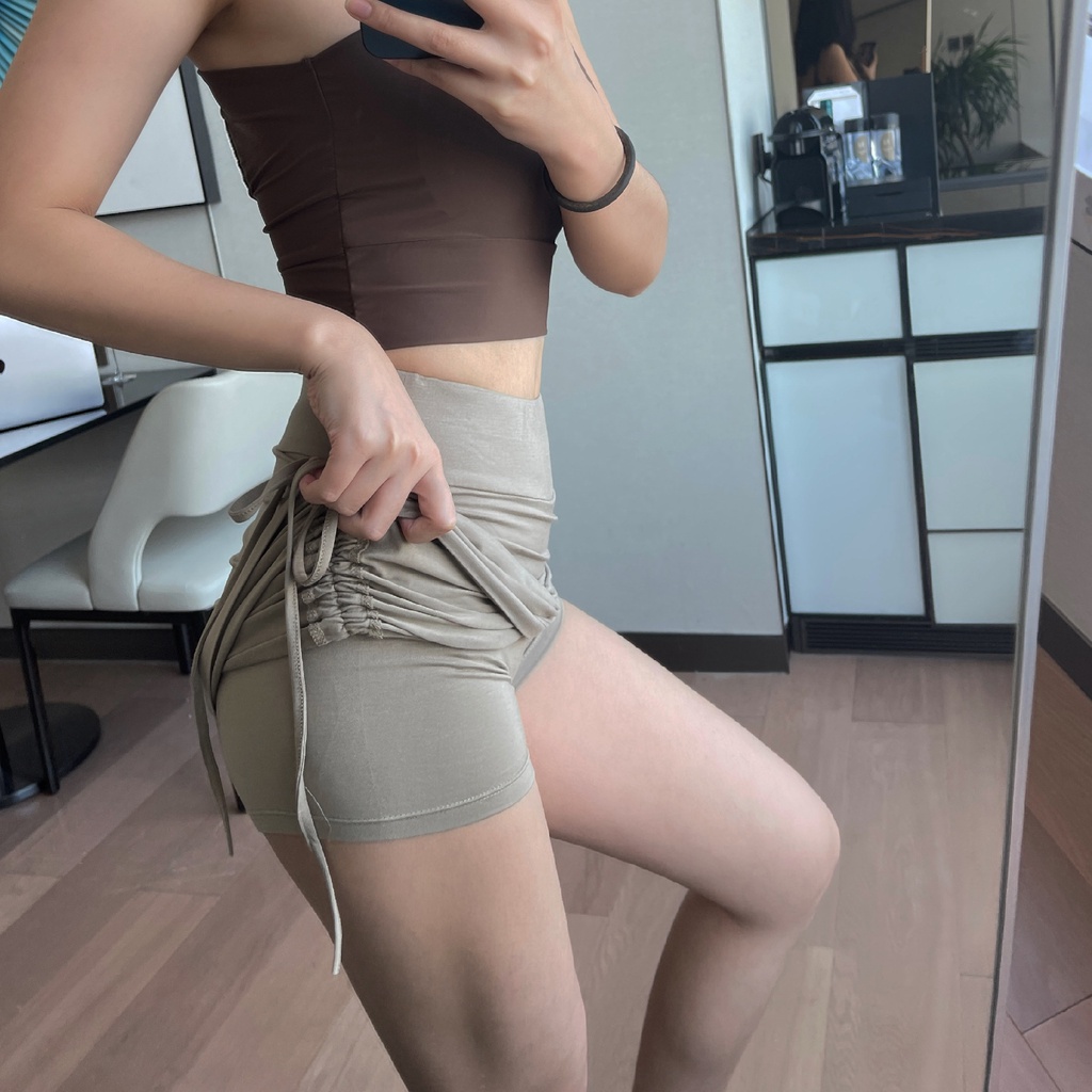 Chân váy rút dây 2 bên chất thun siêu co dãn