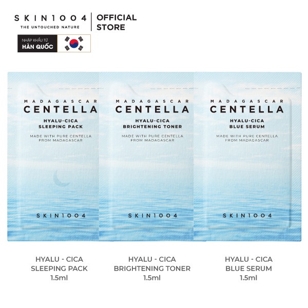 [QT] COMBO 3 sachets 1.5ml Skin1004 Tone Brightening 1.5ml + COMBO 3 sachets Skin1004 Hyalu-cica 1.5ml