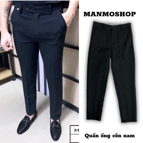 Quần âu nam hàn quốc ống côn Manmoshop, Quần tây nam co giãn công sở slimfit