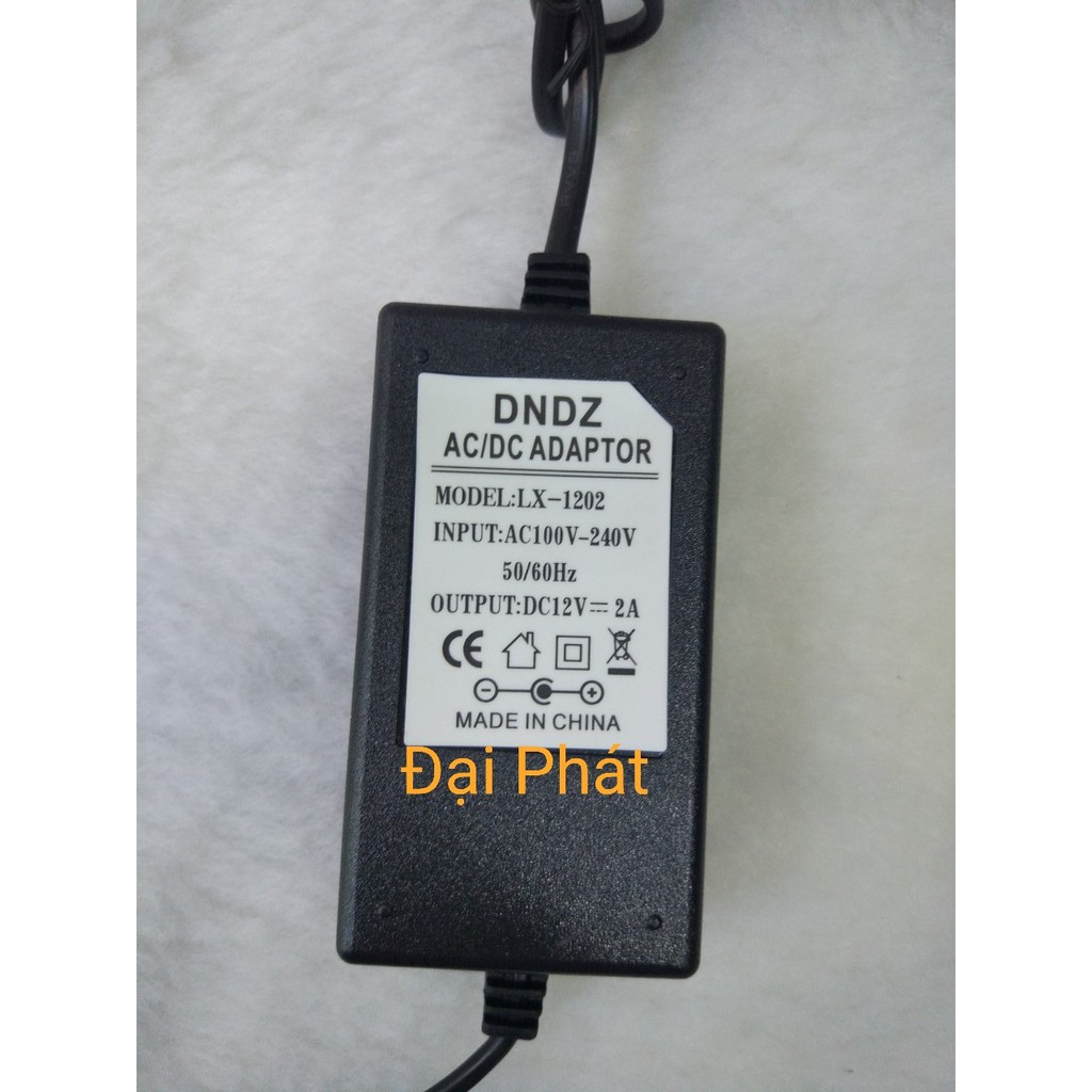 Nguồn Adapto 12V/2A ( 2 Đầu Jack DC)