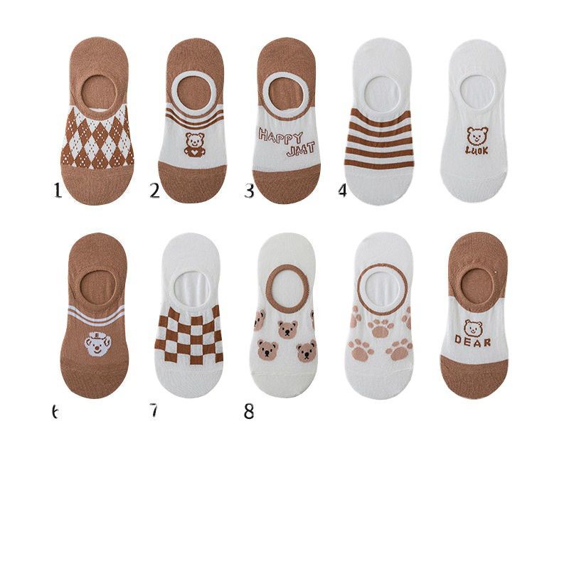 Tất Vớ Nữ Lười Nửa Bàn Chân In Hình Gấu Dễ Thương - Loli.phukienthoitrang