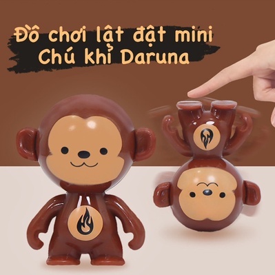 Đồ chơi trẻ em hình con khỉ Daruna dễ thương, đồ chơi lật đật hình khỉ đáng yêu KingKids