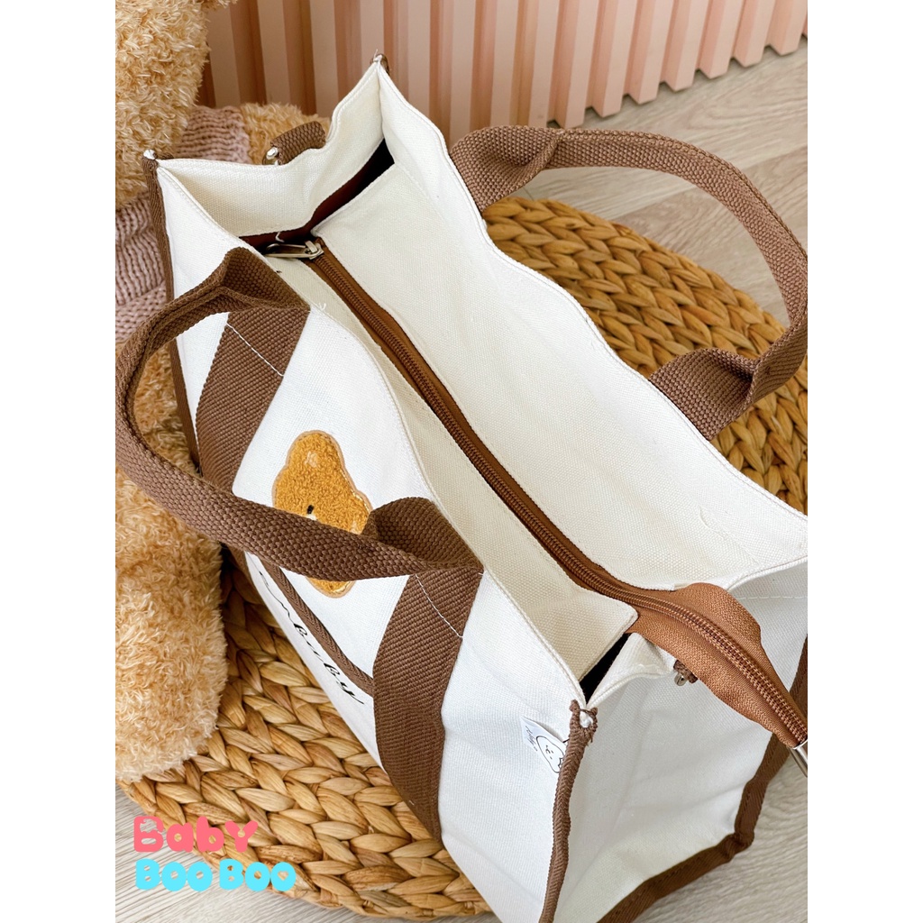 Túi xách bỉm sữa canvas đa năng Enbaby