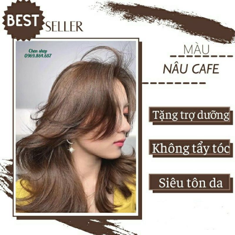 Màu Nhuộm Tóc Nâu Cafe Chất Lượng, Giá Tốt | Shopee Việt Nam
