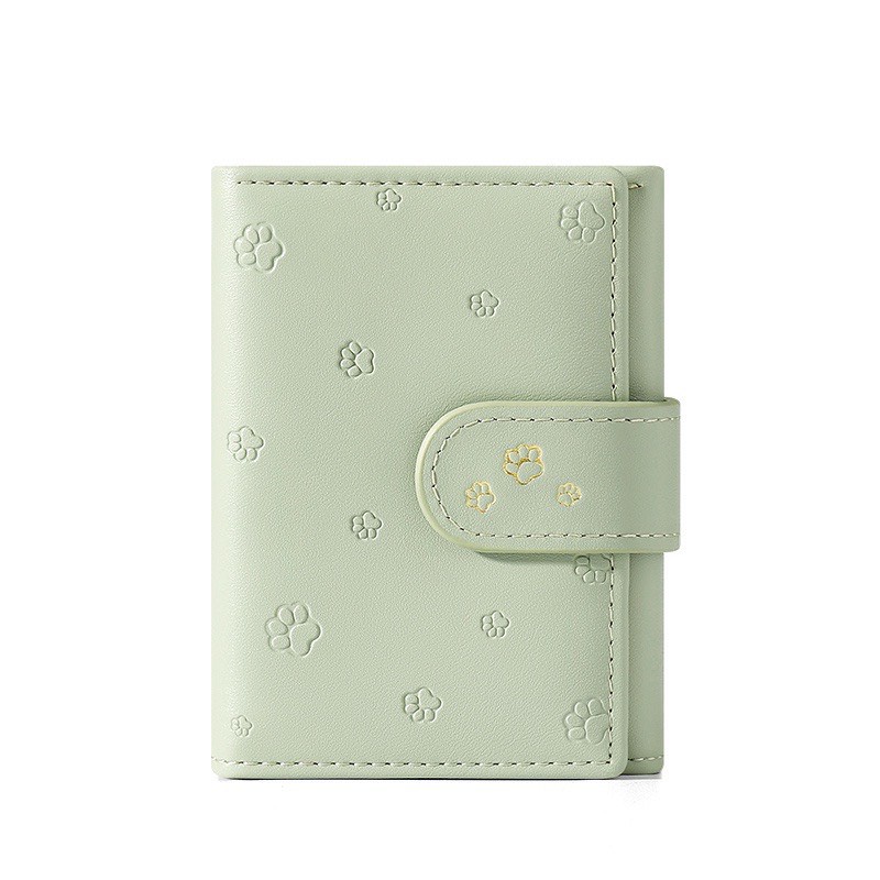 Ví nữ đựng tiền nhiều ngăn 549  khóa bấm chất da retro phong cách thanh lịch