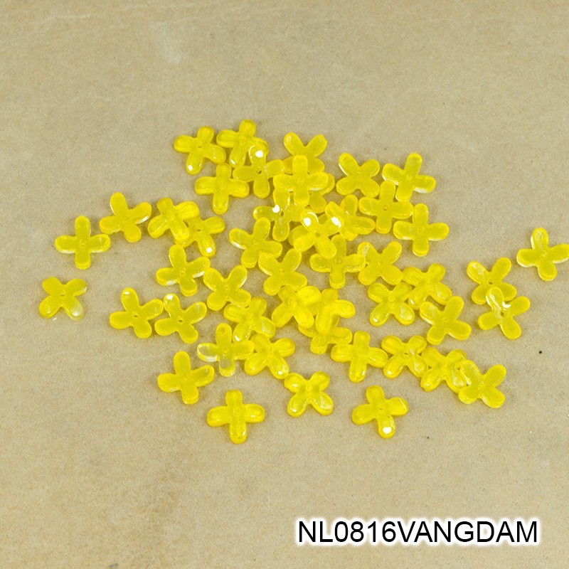 5 bông quế hoa thủy tinh 12mm nguyên liệu làm trâm làm trang sức cổ trang cosplay cổ phục