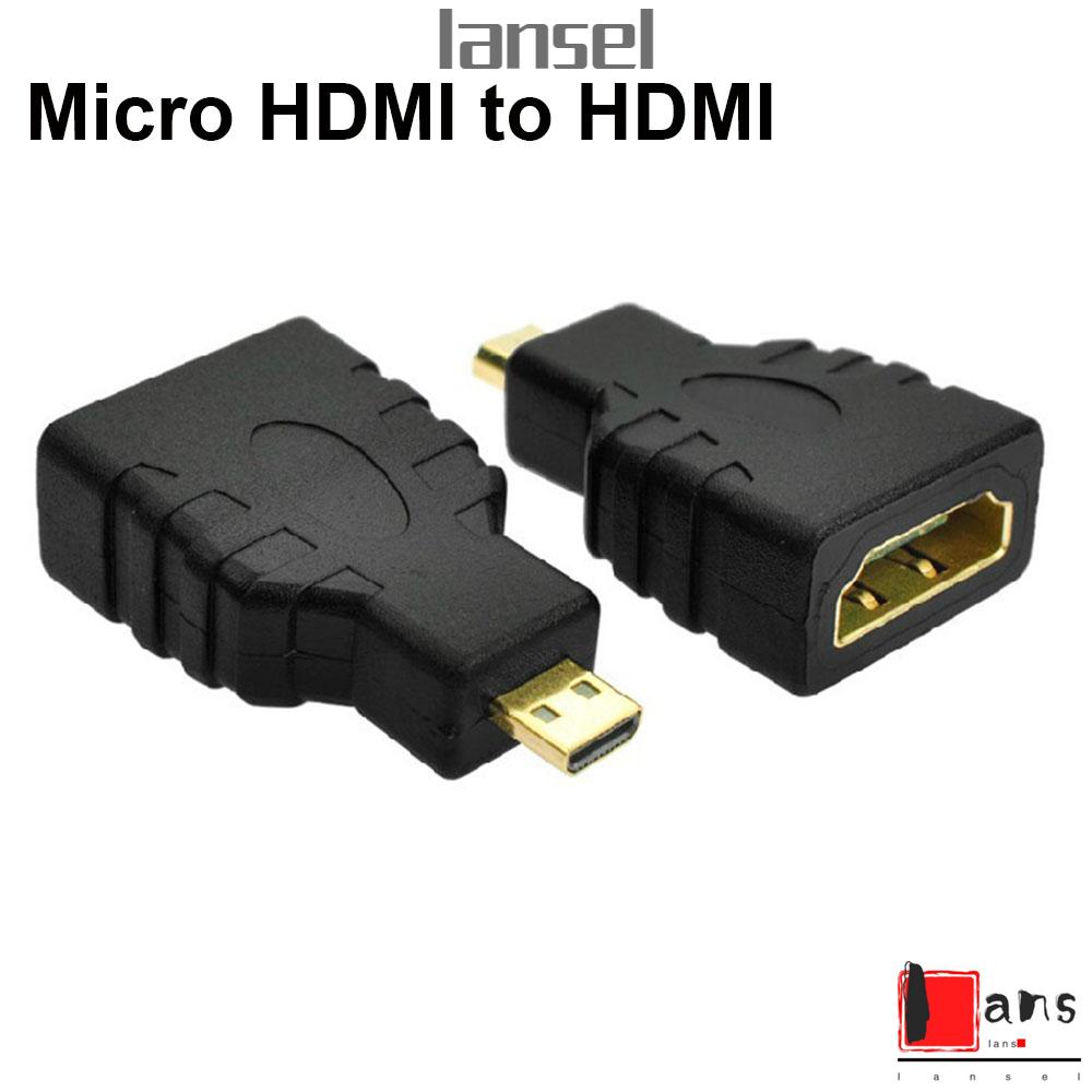 ❤LANSEL❤ HDTV Micro HDMI To HDMI|Plated Converter Male To Female 1080P Connector 1.4V Adapter Type D To Type A