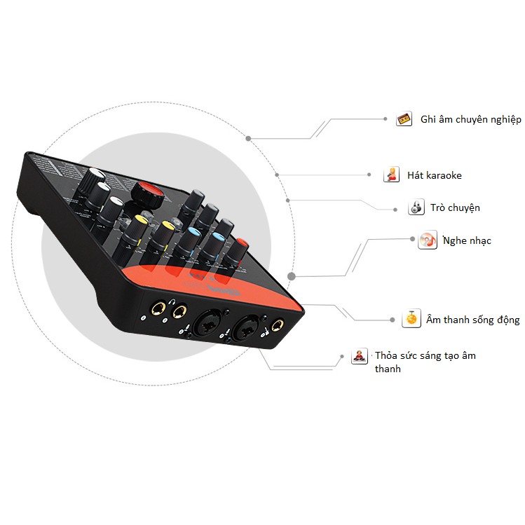 [Mã ELHACE giảm 4% đơn 300K] Sound Card Hát Karaoke Live Stream Icon Upod Pro