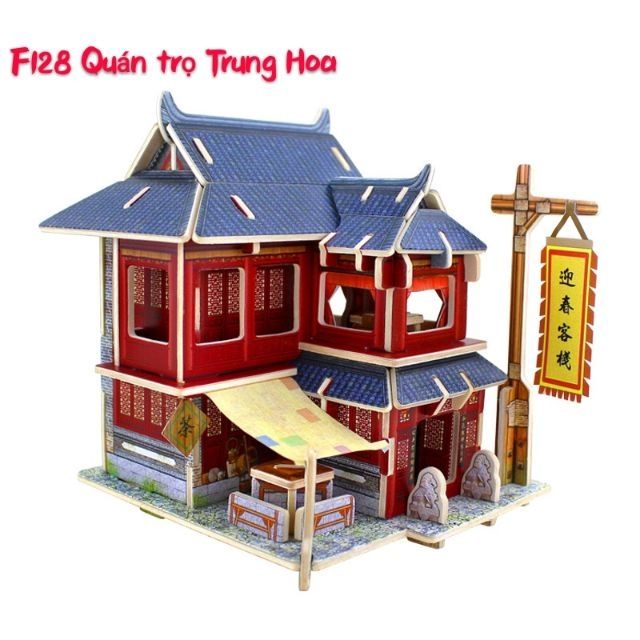 Mô hình nhà gỗ lắp ráp 3D theo khớp - Phong cảnh Trung Quốc F128 F129 F130 F131