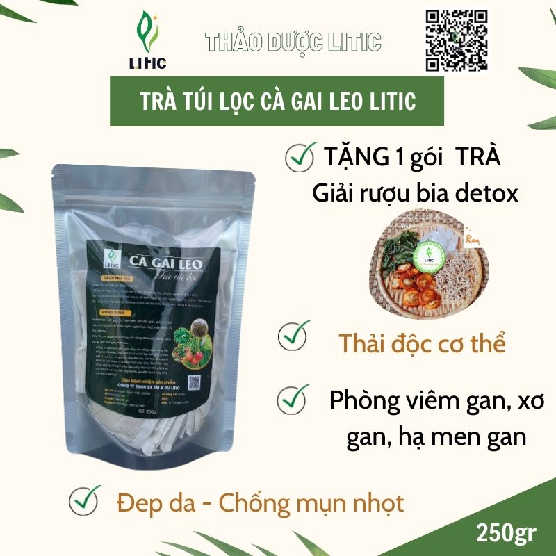 [Mã BMBAU50 giảm 50K đơn 150K] trà cà gai leo túi lọc LITIC 250g