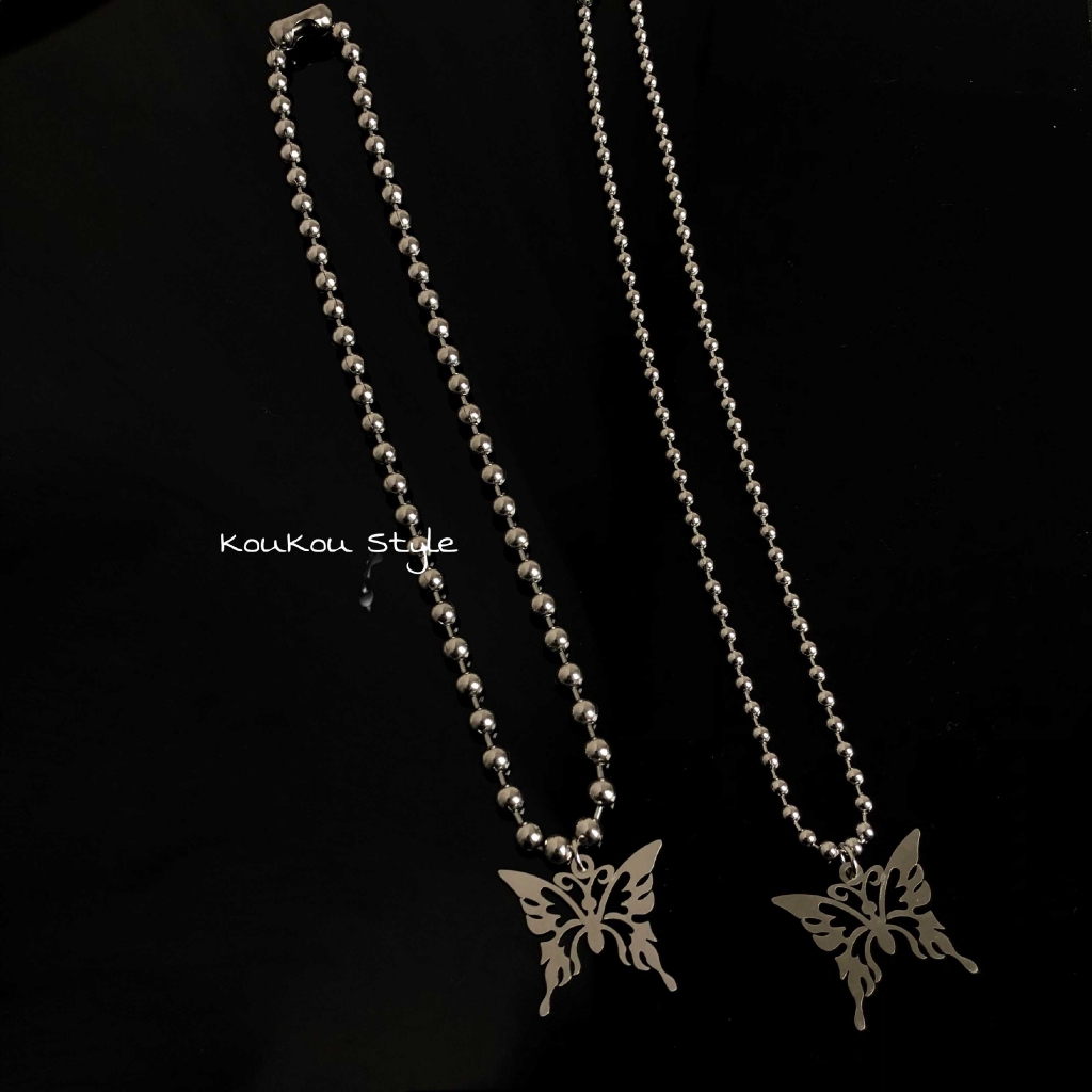 Dây Chuyền Thép Không Gỉ Mặt Hình Bướm 30 Phong Cách Âu Mỹ