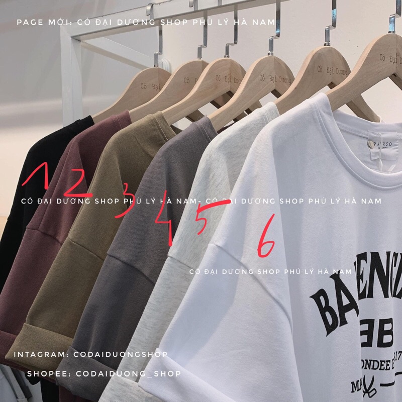 áo phông BALENCIAG mác parrso cộc tay