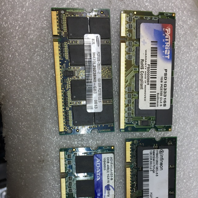 Ram Ddram 1 Laptop 1G Bus 333 hoặc Bus 400