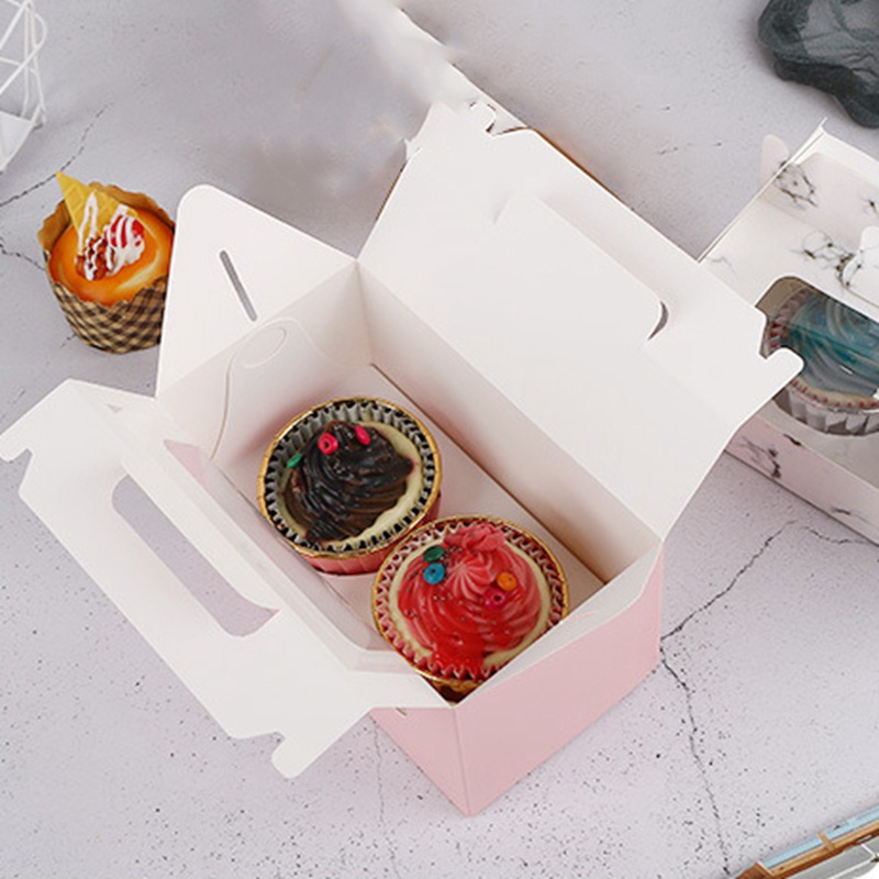 Set 30 Hộp Đựng Bánh Cupcake Trong Suốt Có Thể Mang Đi Tiện Dụng