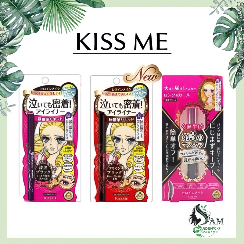 Mascara Kiss Me Nhật Bản siêu dài, dày, cong mi, Chuốt Mi Kiss Me, Kẻ Mắt Kiss Me chống nước không lem, không trôi