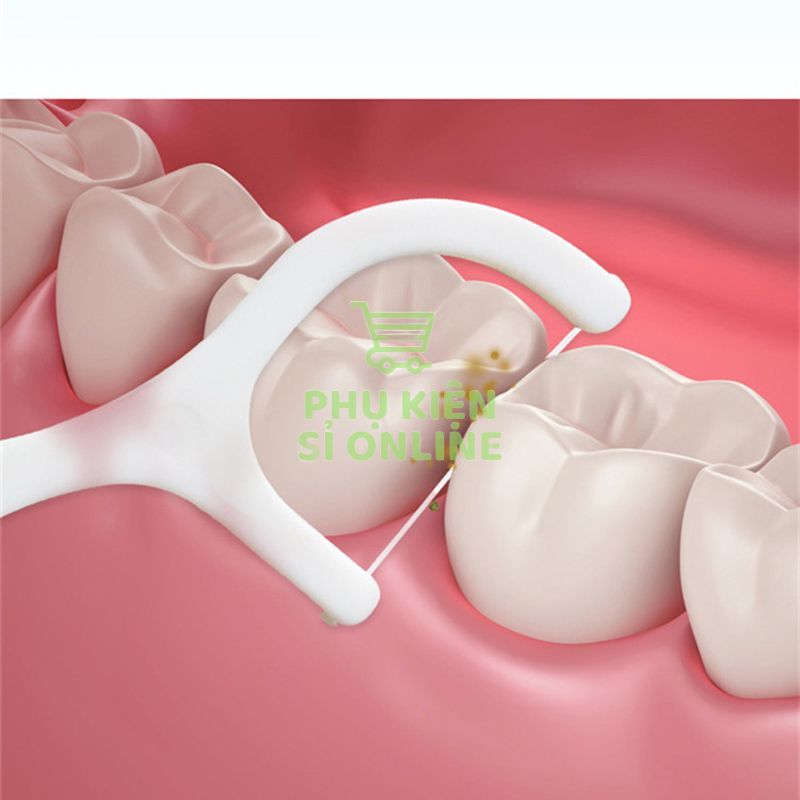 Hộp 50 chiếc tăm chỉ nha khoa sợi chỉ mảnh vệ sinh răng hoàn hảo