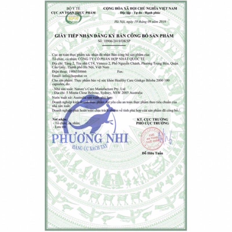 DATE 2026- HÀNG CHUẨN AIR MUA TẠI ÚC -  VIÊN UỐNG BỔ NÃO HEALTHY CARE GINKGO BILOBA 100 VIÊN