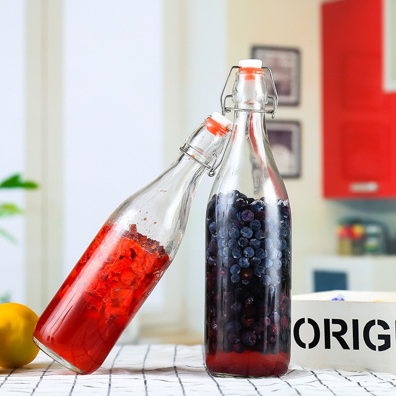 Chai thủy tinh nắp cài 250ml -500ml-1 lít