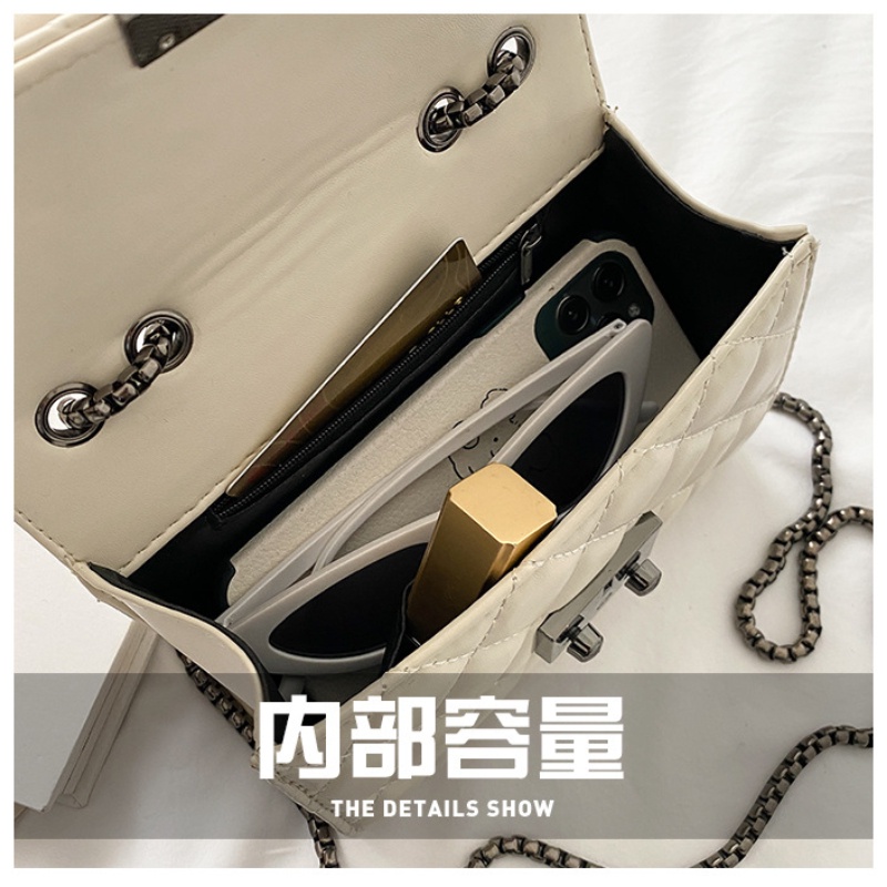 Túi đeo vai IELGY hình vuông nhỏ phối dây xích thời trang sành điệu cho nữ