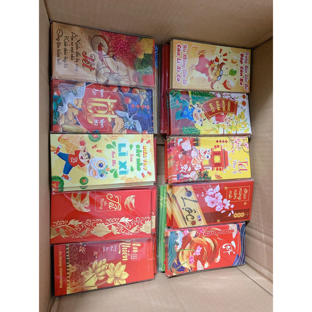 [2022] Bao bì lì xì Tết, siêu Rẻ loại lớn , phong bao lì xì cao cấp nhiều mẫu đẹp