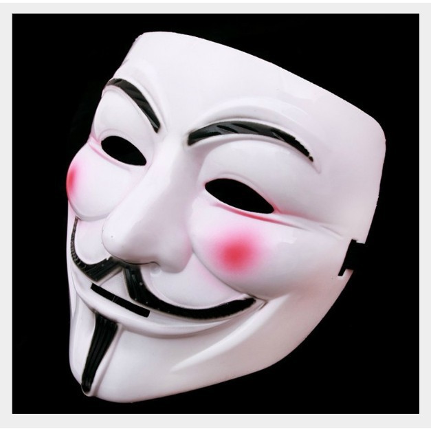 Đồ chơi Mặt Nạ Hóa Trang #Hacker anonymous Màu Trắng lễ hội halowen halloween