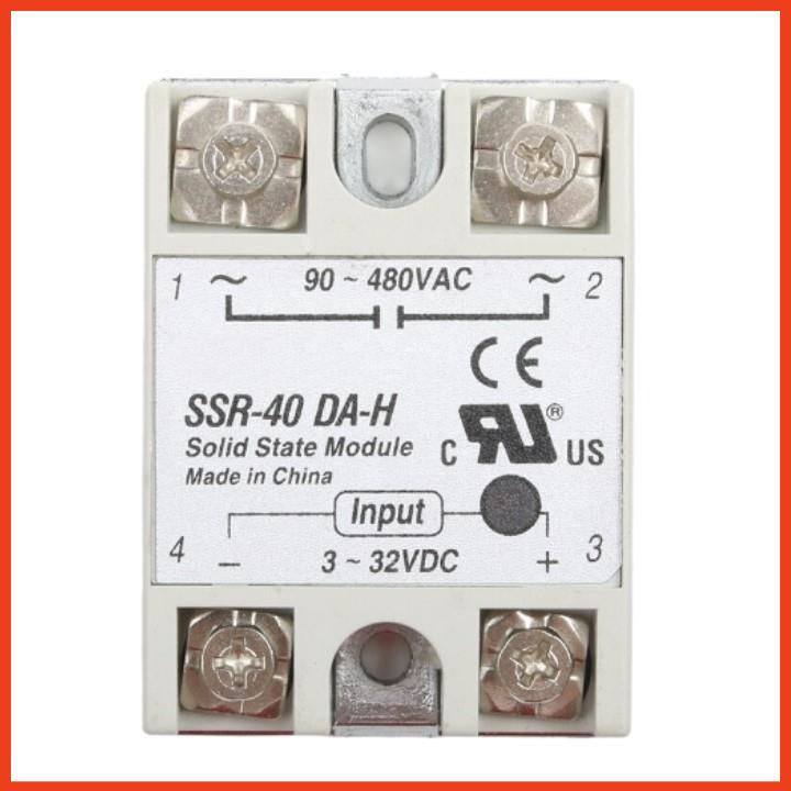 Rơ le bán dẫn SSR, solid stae relay chuyển đổi điện áp từ 3-32VDC thành điện áp 9-480VAC với dòng điện từ 40A-100A