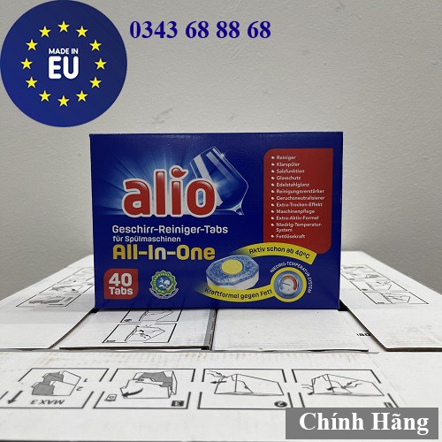 Viên rửa bát Alio All in 1 hộp 40 viên