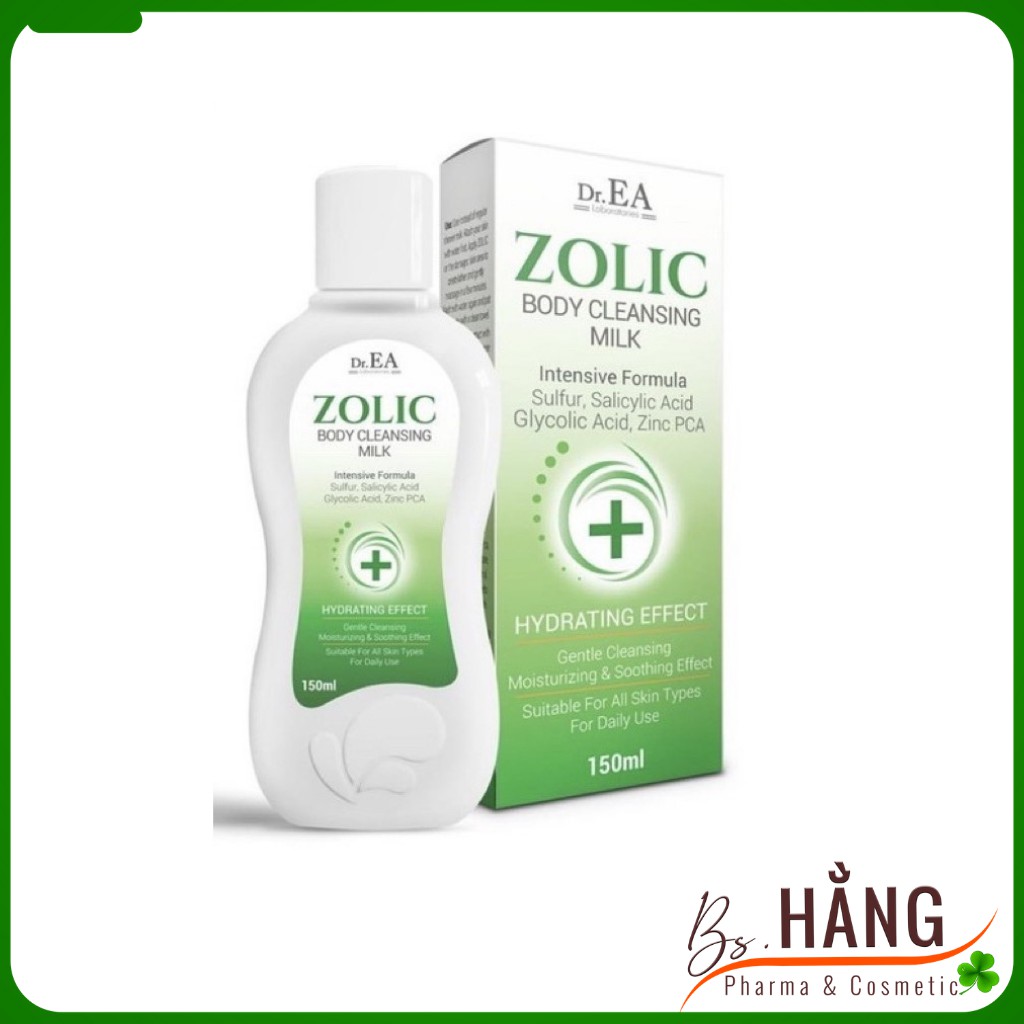 ✅[Chính Hãng] Sữa Tắm Zolic - Dr.AE Zolic Body Cleansing Milk - Giảm Mụn, Dày Sừng Nang Lông, 150ml