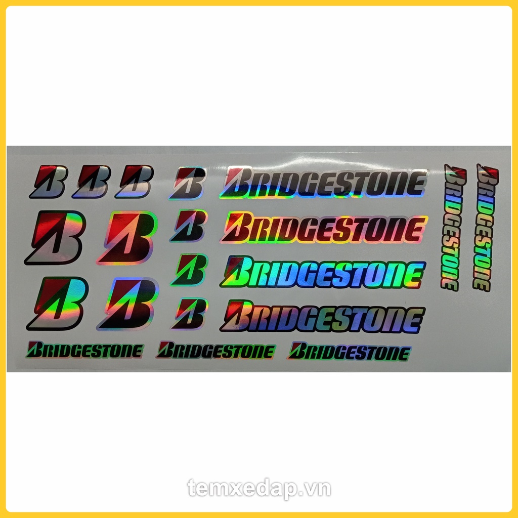 Tem decal 7 màu dán sườn xe đạp Bridgestone | Sticker 7 màu xe đạp | Decal 7 màu xe đạp | Tem 7 màu xe đạp | Temxedap.vn