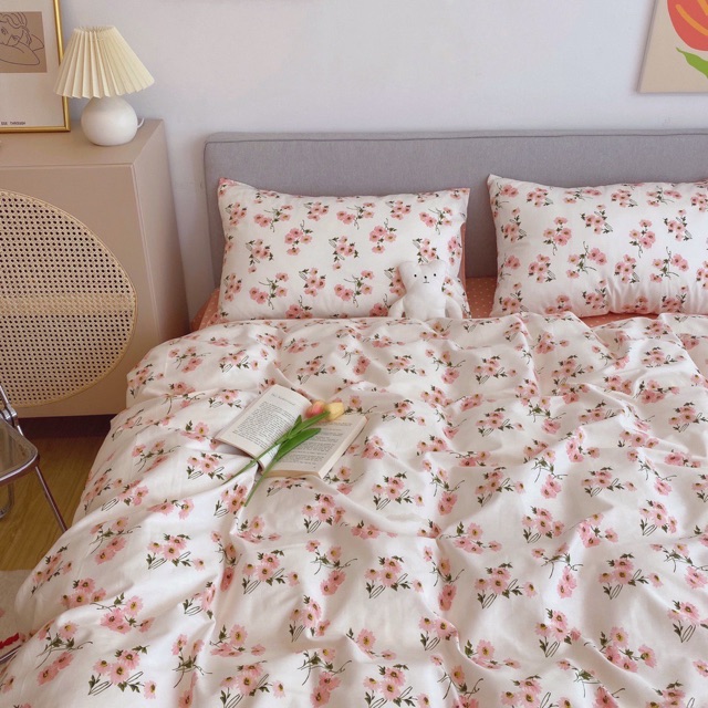 COTTON Cherry Blossom -  bộ vỏ chăn ga giường