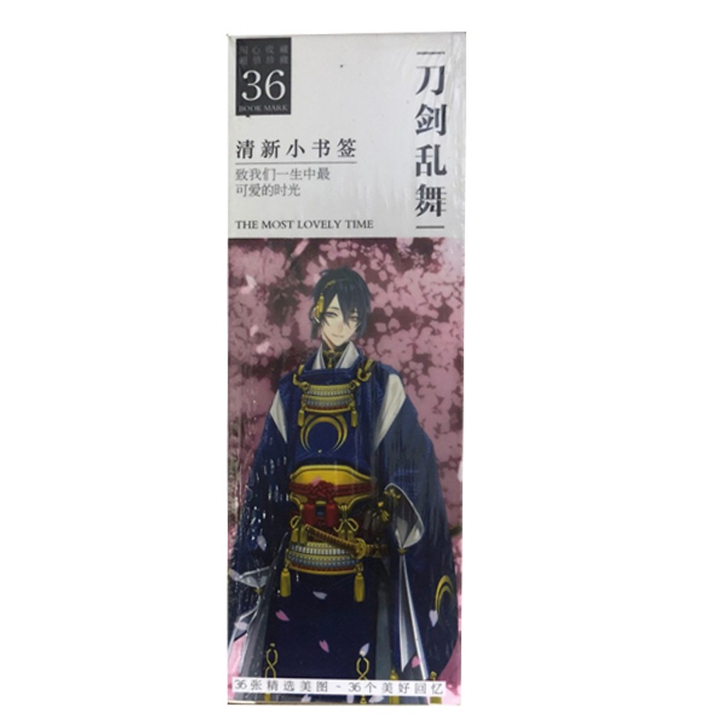 Bookmark Touken Ranbu hộp ảnh tập ảnh đánh dấu sách 36 tấm ẢNH anime chibi dễ thương