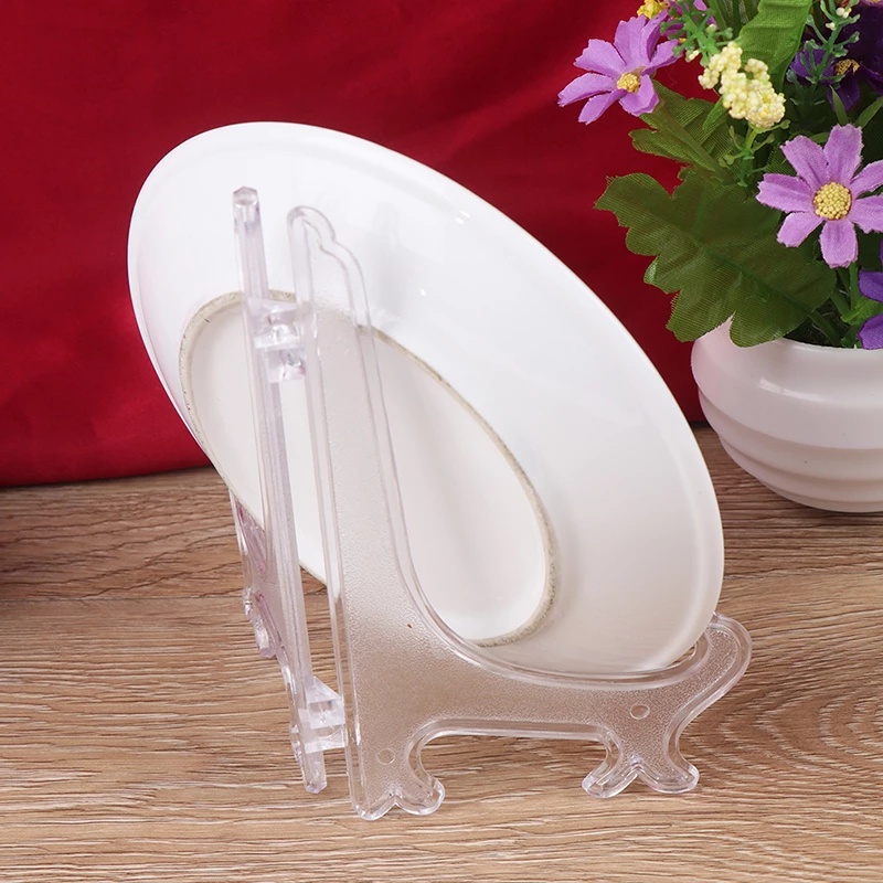 1 Giá Đỡ Trưng Bày Đĩa / Bát Bằng Nhựa Tiện Dụng Trang Trí Nhà Cửa