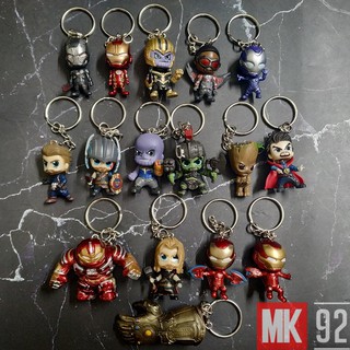 Móc Khoá Marvel Avenger Iron Man Hulk Thor Spider Man Captain America Thanos Dr Strange Ant Man Groot Ironman Người Nhện