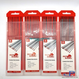 Kim hàn tig inox 1.6 2.0 2.4 3.2mm redrhino/ jasic- hộp 10 cái