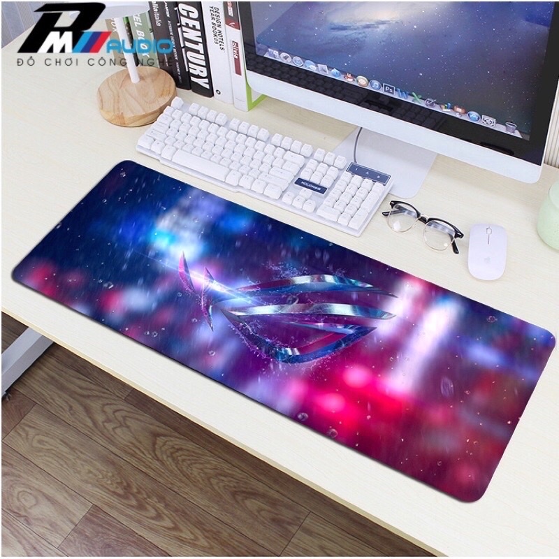 Bàn di chuột,pad chuột ASUS ROG,80x30x0,2cm bo viền chắc chắn,chống nước,chống bụi,thao tác chuột dễ dàng-BMVAUDIO